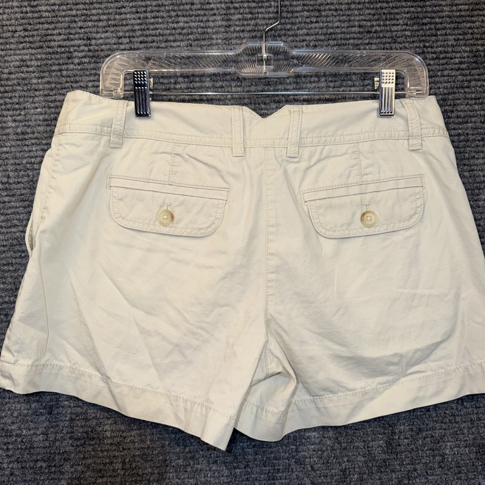 Ann Taylor Loft Womens Beige Cotton Chino Shorts Size 6 Casual Summer Neutral - Picture 2 of 4